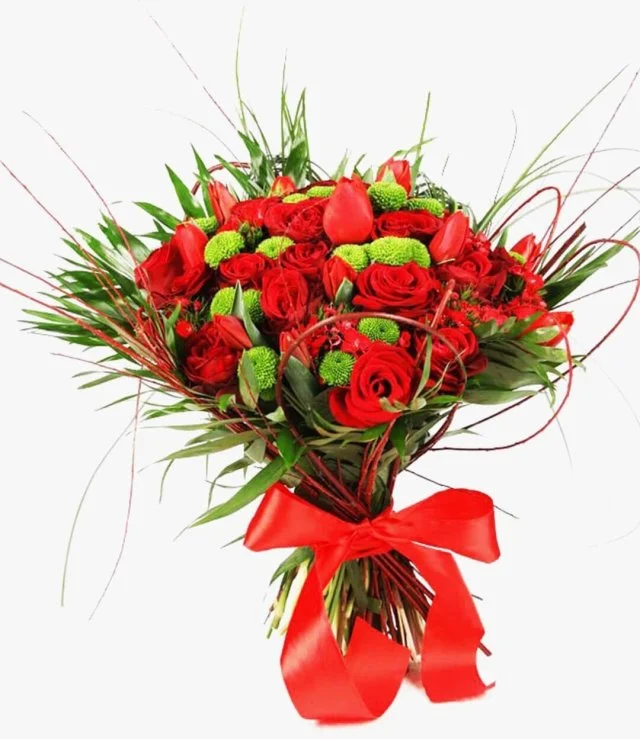 Red Festival Bouquet 
