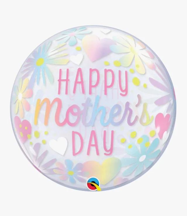 Mothers Day Floral Pastel Bubble Balloon