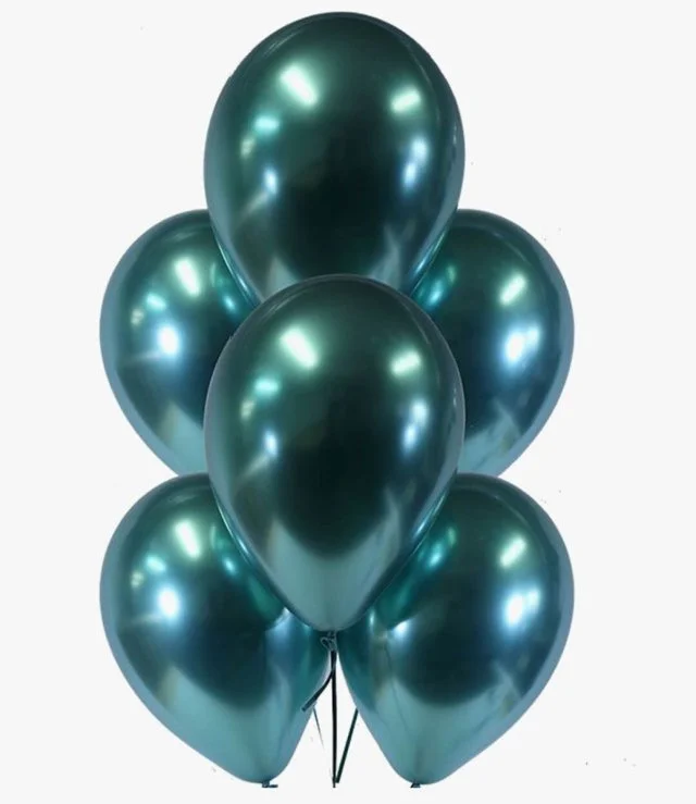 Green Chrome Latex Balloons