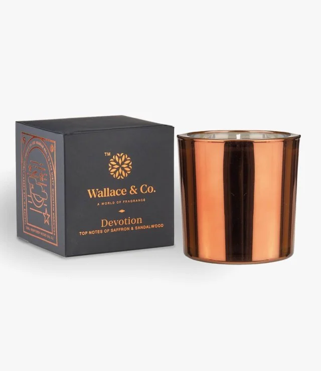 Devotion Copper Candle By Wallace & Co - 300ml Saffron & Sandalwood