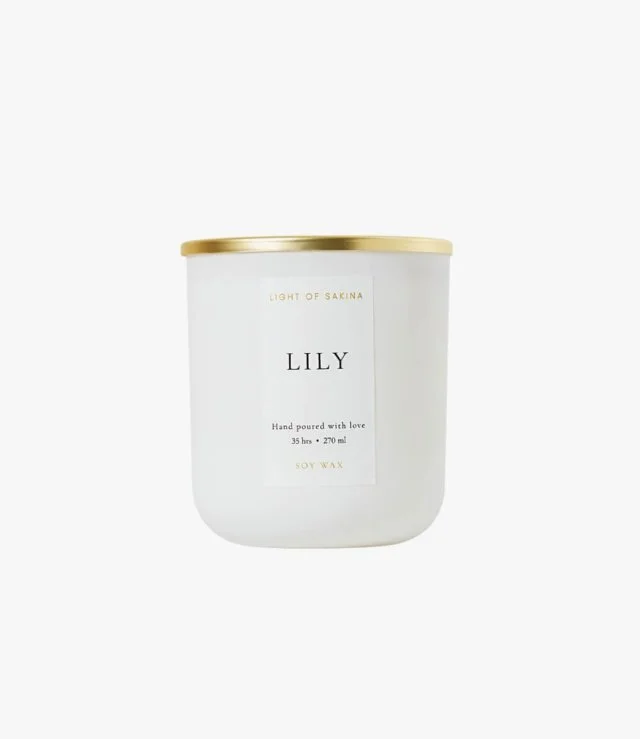 Lily Candle 270ml By Light of Sakina