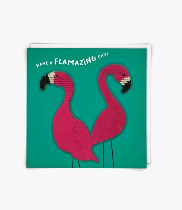 "Flamingo" Contemporary Greeting Card by Redback 2
