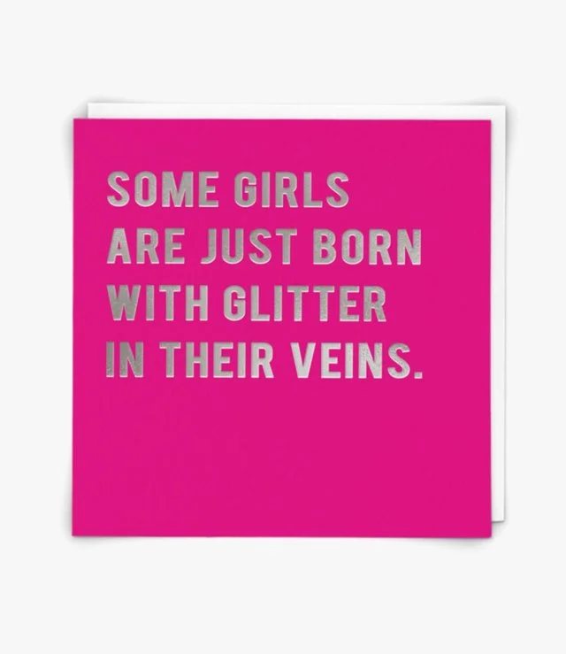 "Glitter" Contemporary Greeting Card by Redback