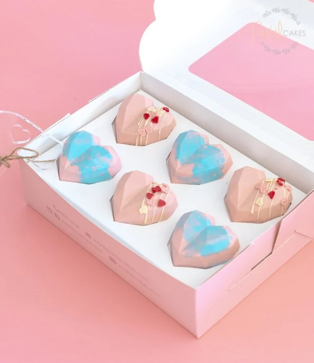 "You Make Me Melt" White Chocolate Breakable Hearts -6 pieces By Pastel Cakes