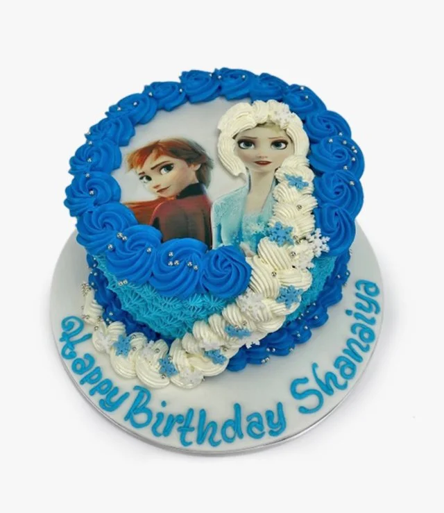 Anna & Elsa Buttercream Cake By Cake Social