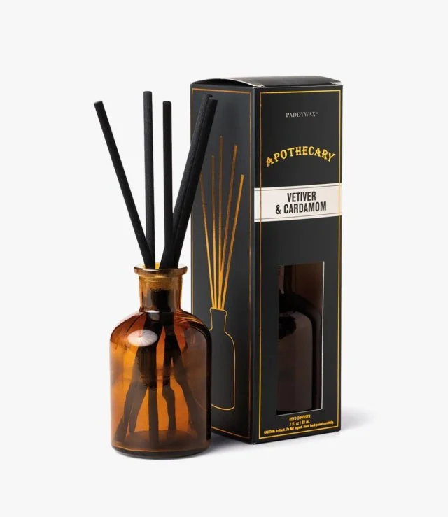 Apothecary 3fl oz Amber Glass Diffuser Vetiver & Cardamom by Paddywax