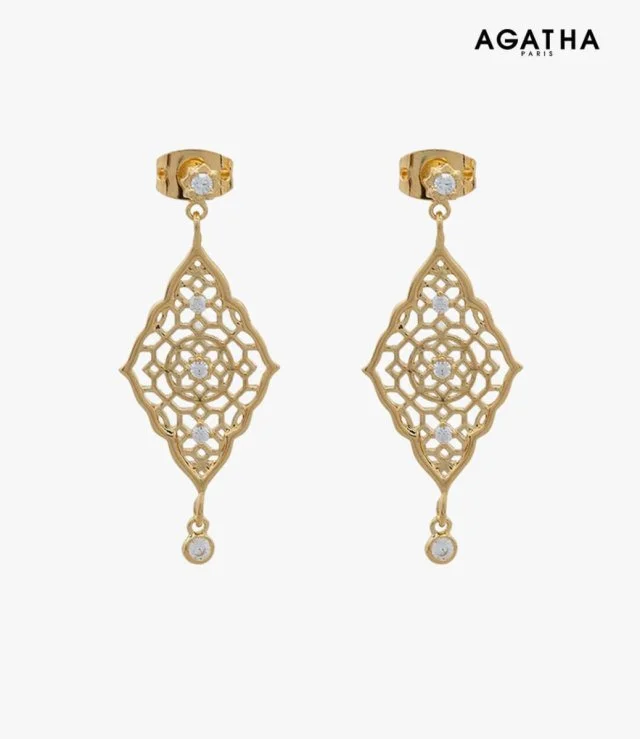 Arabesk Diamond Shape Earrings by Agatha