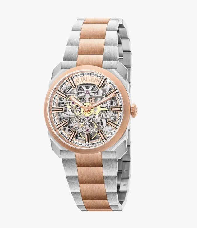 Avalieri Prestige Dora Men's Silver & White Quartz Watch