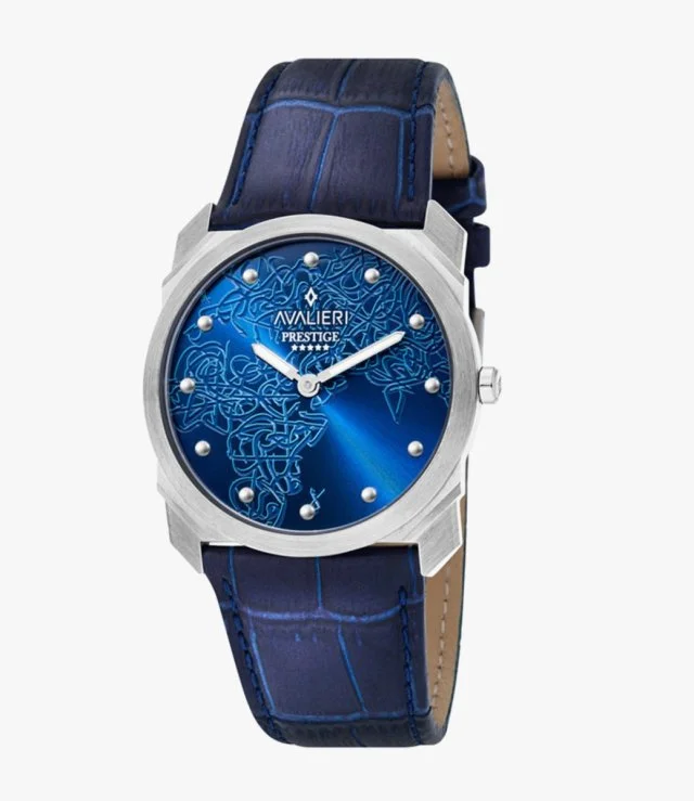 Avalieri Prestige Men's Blue Dial Quartz Watch