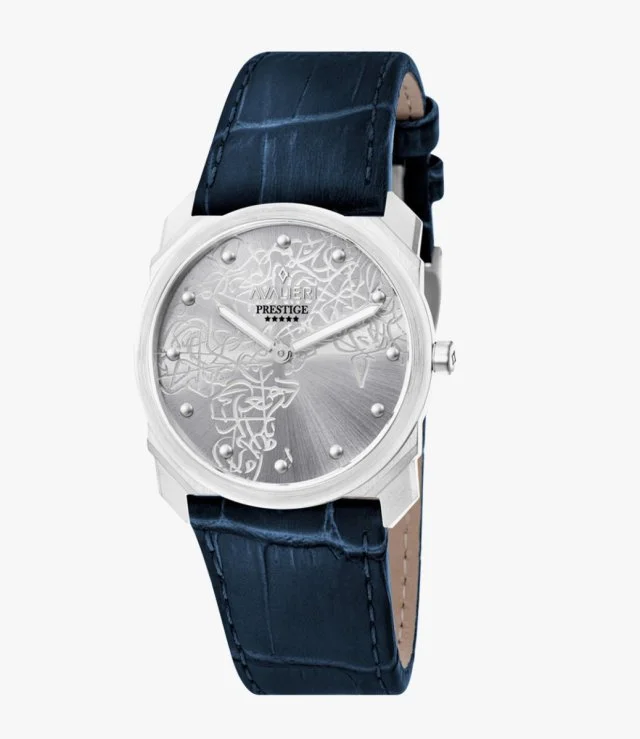 Avalieri Prestige Men's Silver White Quartz Watch