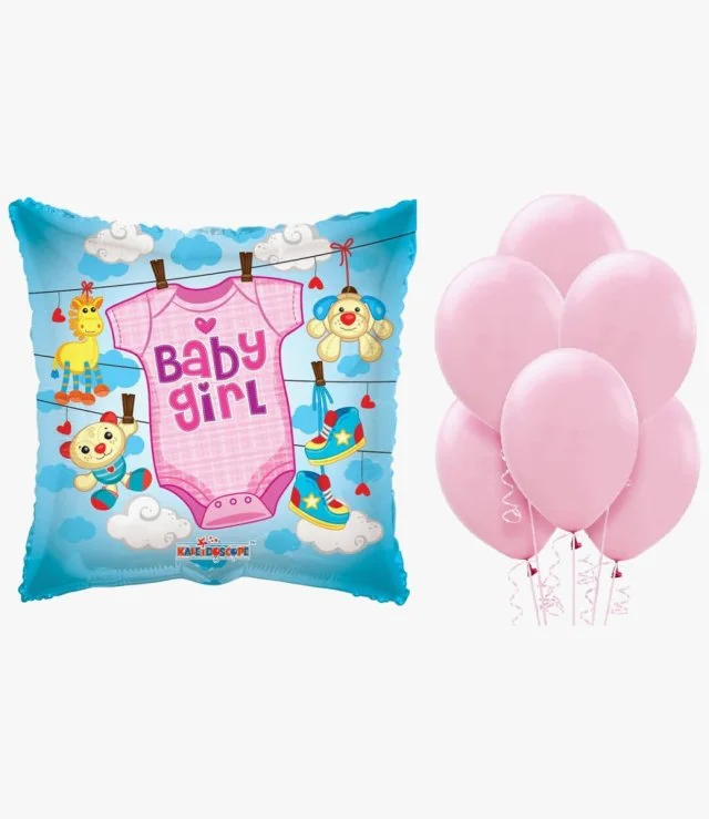 Baby Girl Shirt Balloon Bundle