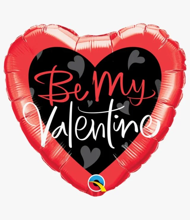 Be My Valentine Script Foil Heart Balloon