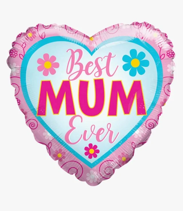 Best Mum Heart Balloon