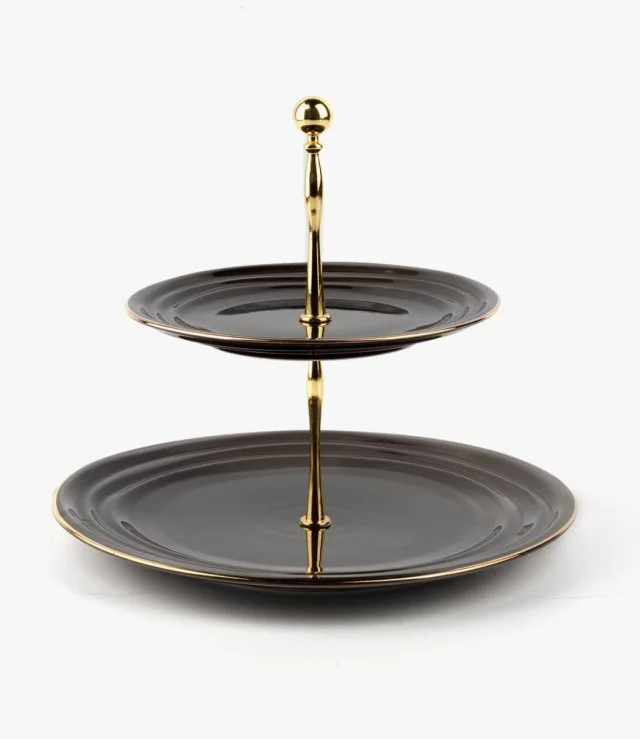 Black - 2 Tier Plate From Harmony