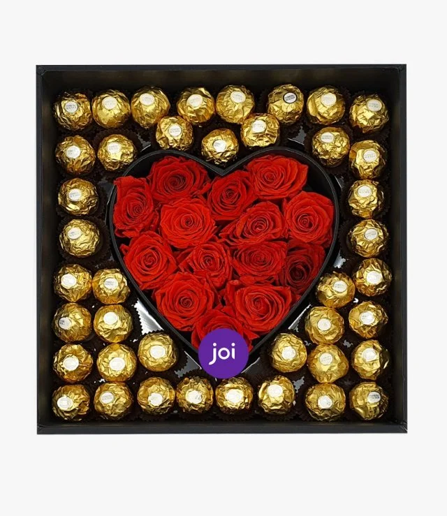 Blooming Love Ferrero & Roses Box (Large)