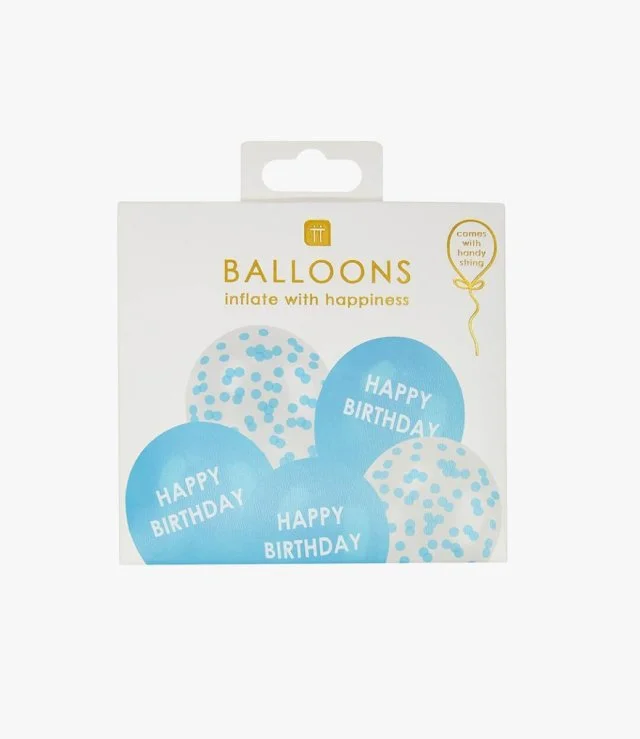 Blue Latex Assorted Balloons 5pc Pack by Talking Tables