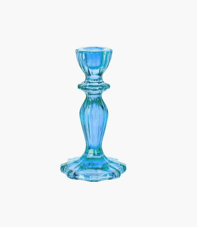 Boho Blue Glass Candle Holder by Talking Tables