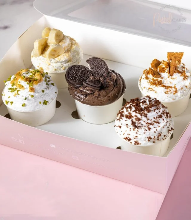 Box of 5 Dessert Cups by Pastel Cakes