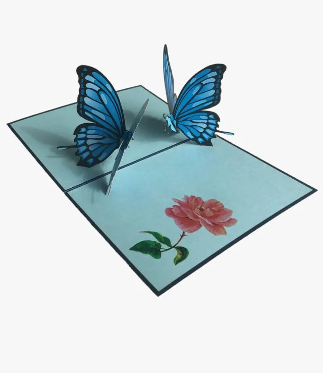 فراشة - بطاقة ثلاثية الأبعاد من أبرا كاردس