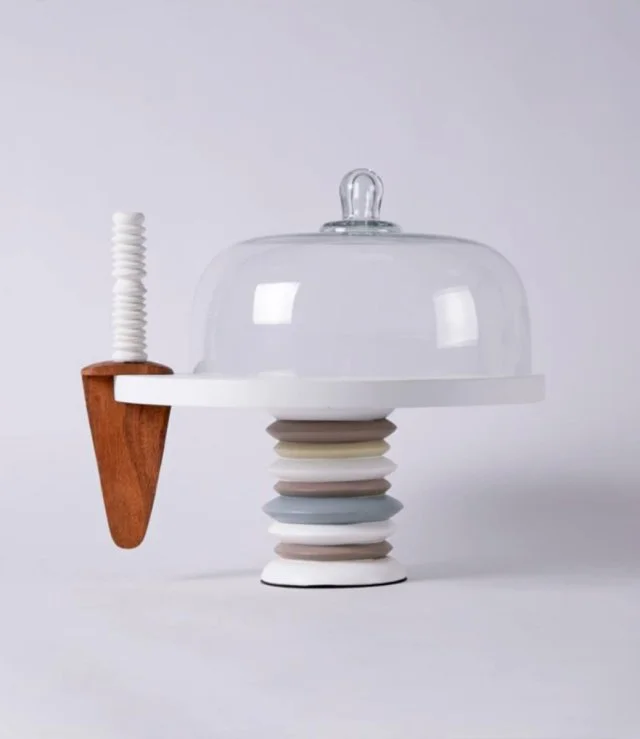 Cake Stand With Lid And Server By Blends
