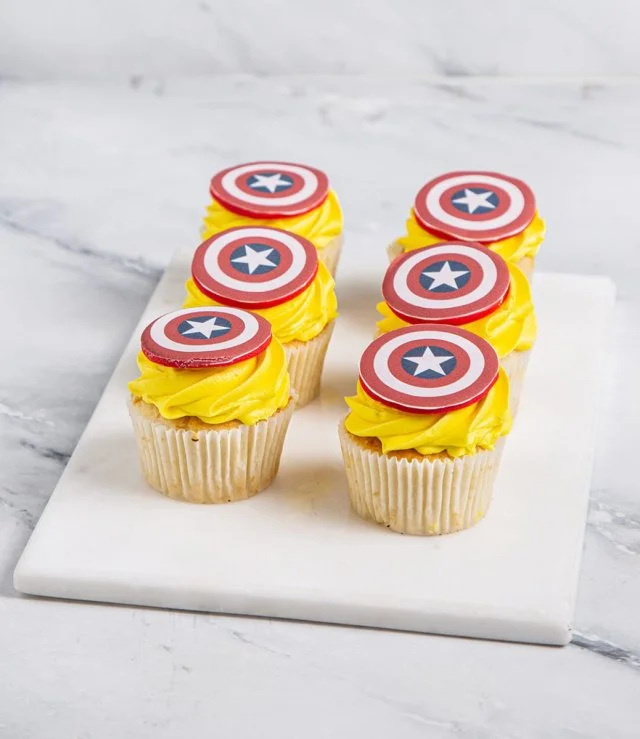 Captin America Cupcakes By Sugar Daddy's Bakery 