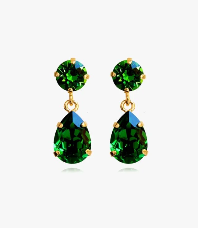 Caroline Svedbom Mini Drop Earrings Emerald