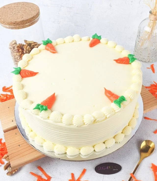 Carrot with Cream Cheese Cake (Eggless) by Sugaholic