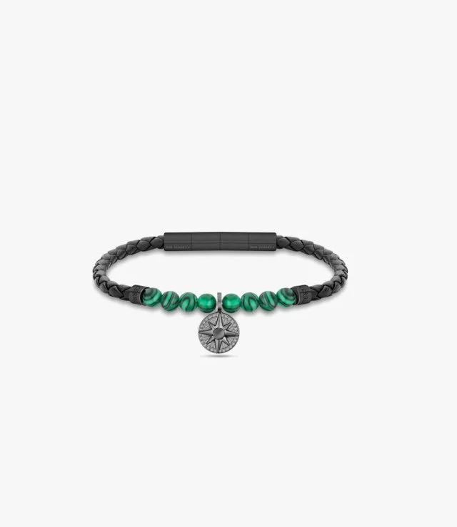 CERRUTI 1881 Black & Malachite Green Bracelet
