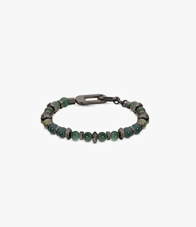 CERRUTI 1881 Black & Olive Green Bracelet