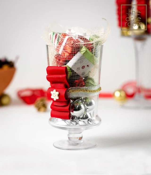 سلة هدايا الكريسماس الزجاجية - قصير  من ديت روم 