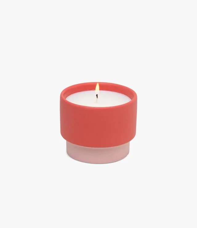 Color Color Block 6oz Coral Ceramic Sparkling Grapefruit  by Paddywax