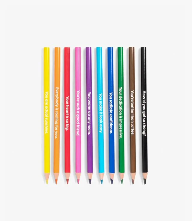 مجموعة أقلام رصاص ملونة ، تحيات من باندو