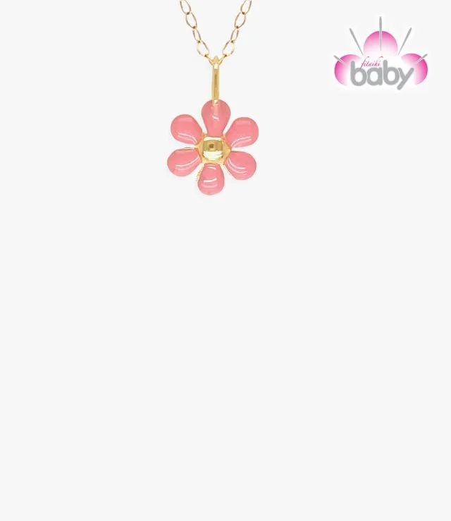 Coral Pink Enamel Flower by BabyFitaihi
