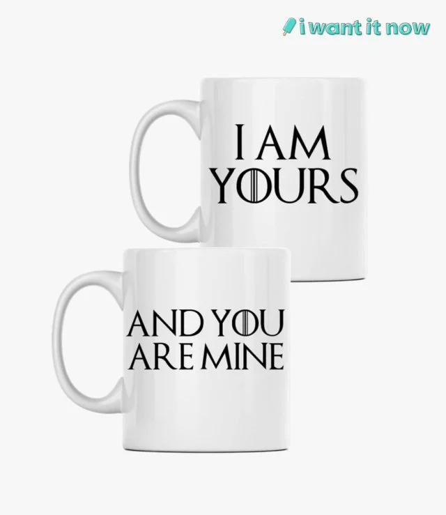 Couple Mugs - I am yours & are mine By I Want It Now