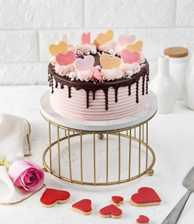 Cute Hearts Drip Cake By Cake Social