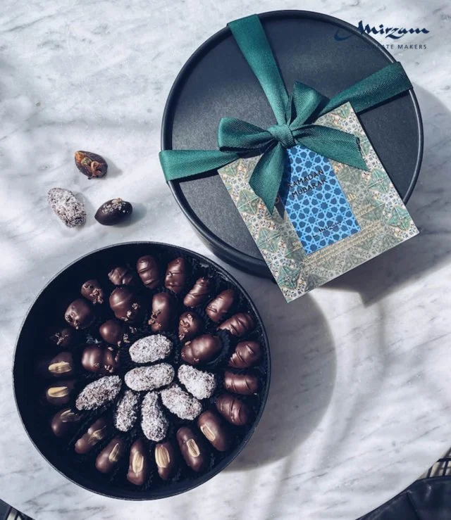 Dark Chocolate Dates Classic Box Of 70 By Mirzam Chocolatier