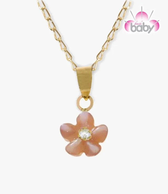 Brown Diamond Floral Necklace