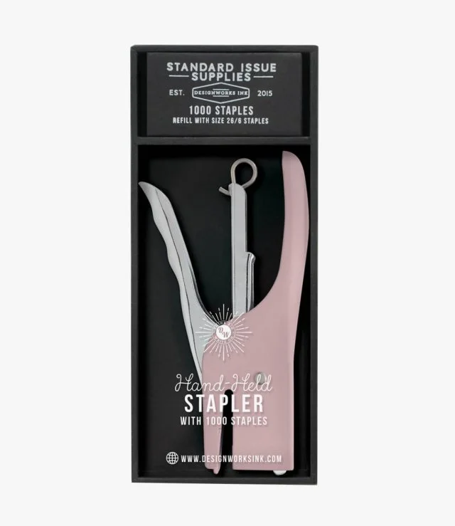 Dusty Pink Standard Issue - The Hand Held Stapler by Designworks Ink