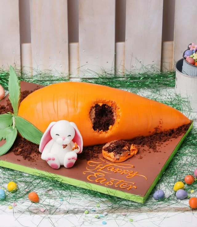 Easter Bunny Eating Carrot Cake by Cake Social