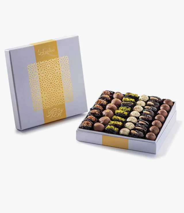 Eid White Dates & Chocolate Box  660g by Zadina