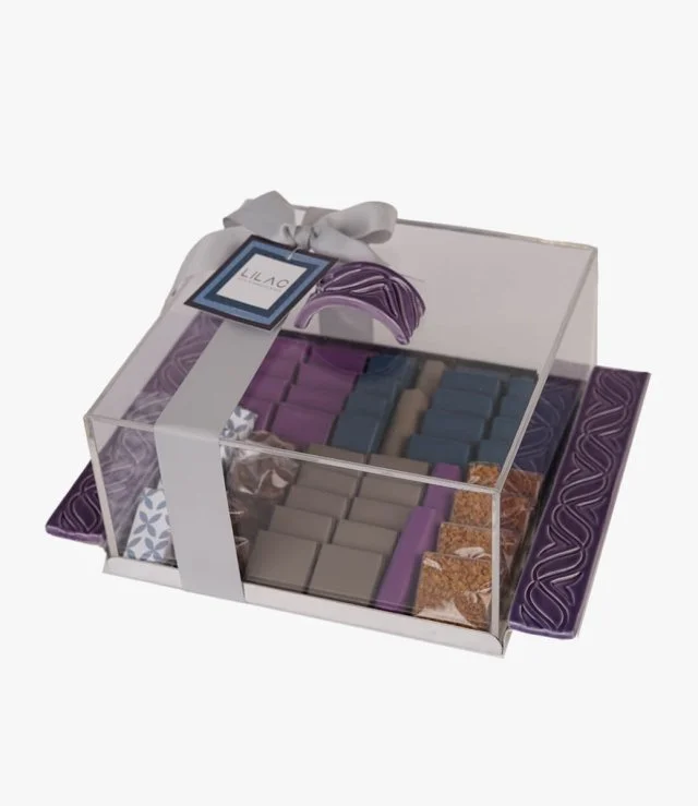 Elegant Square Chcolate Tray with cover  by Lilac 