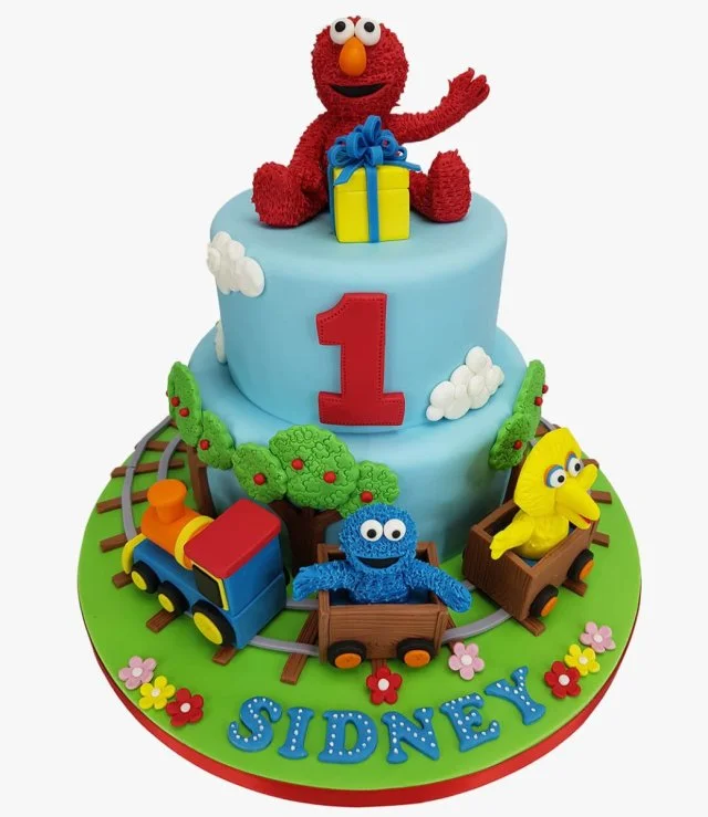 Elmo's World 2-tiered Cake By Cake Social