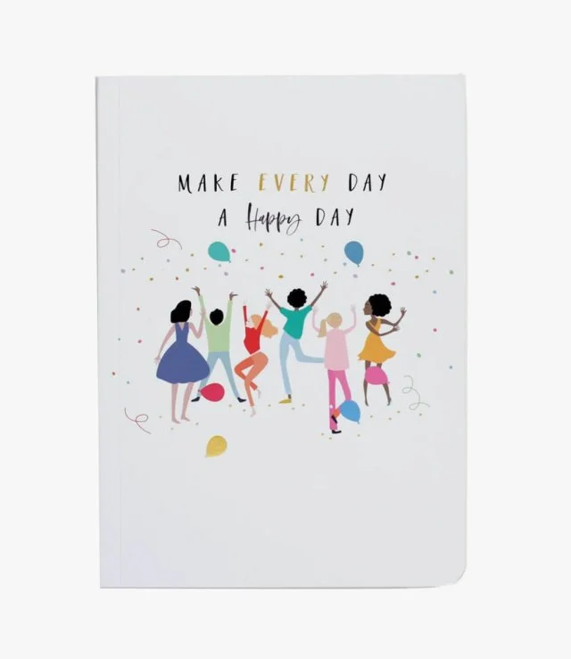 Every Day Happy Day A5 Notebook by Belly Button