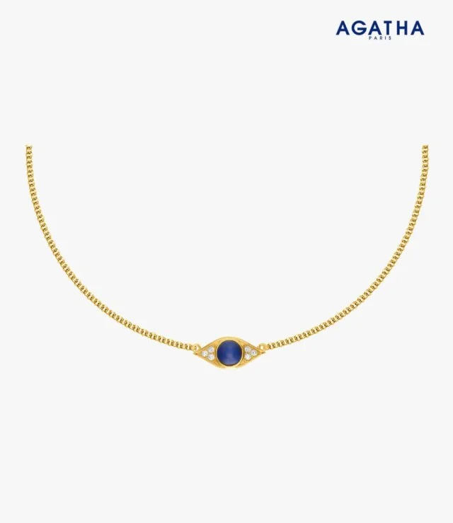 Evil eye Golden Necklace by Agatha