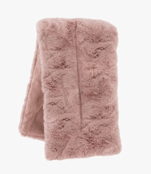 Faux Fur Body Wrap - Pink By Aroma Home