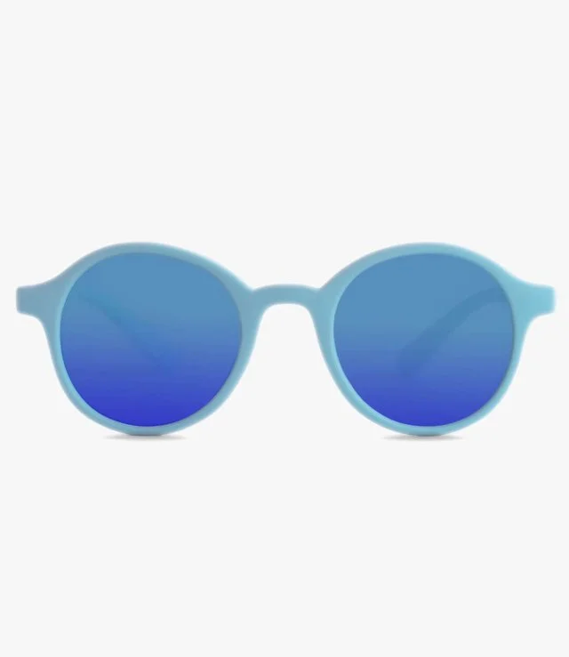 Flexible Sunglasses - Baby Blue Mirrored + Case by Little Sol+