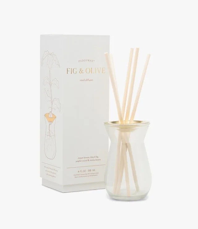 Flora Bulb 4fl oz White Glass Diffuser Fig & Olive by Paddywax