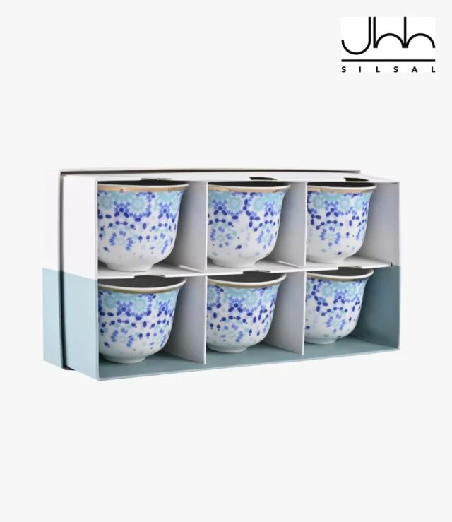 Gift Box of 6 Mirrors Arabic Coffee Cups