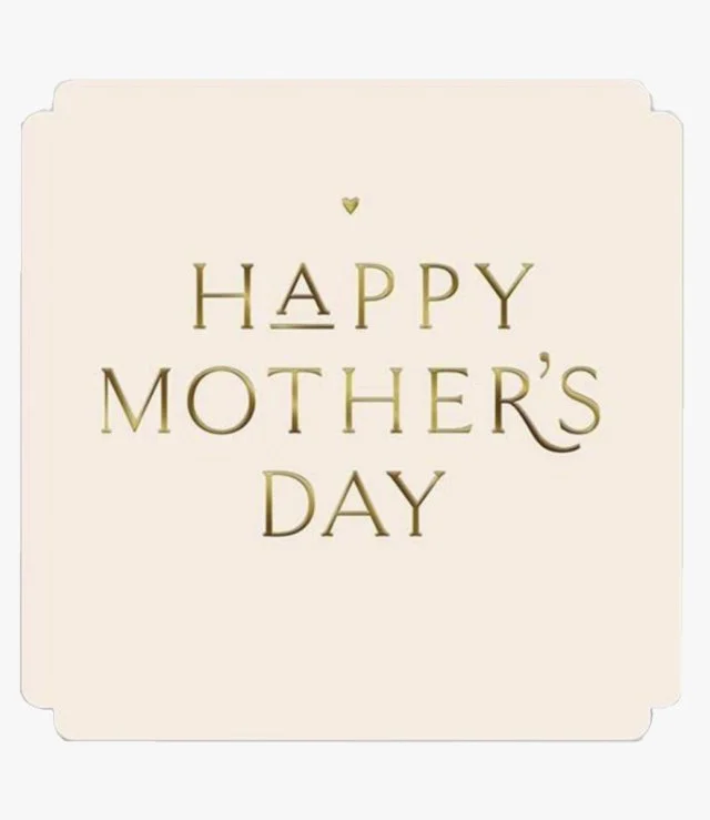Happy Mother's Day Gold Text Greeting Card by Alice Scott