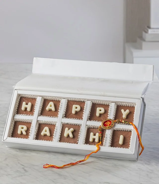 Happy Rakhi Chocolate 10pcs with Rakhi by NJD